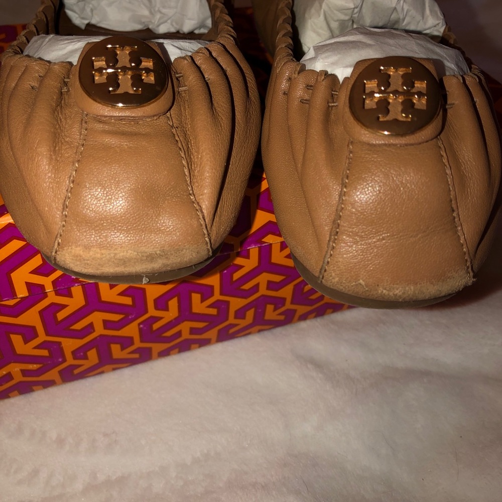 Tory Burch Reese Flats in Royal Tan - Picture 9 of 10